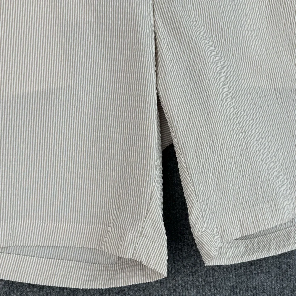 Peter Millar Shorts Mens 42 Beige White Seersucker Featherweight Golf Striped